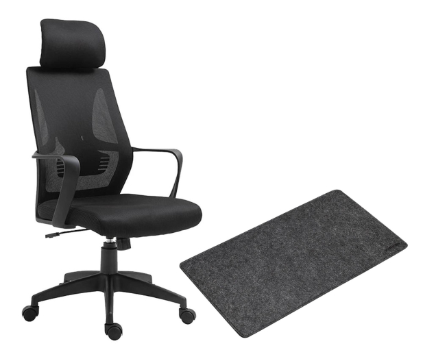Silver Monkey Fotel biurowy SMO-650 + DESK MAT L Czarna - 1351954 - zdjęcie